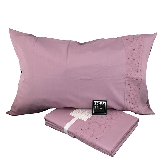 sofficepiuma riviera completo letto lenzuolo matrimoniale fantasia righe naya fronte ricamo macrame