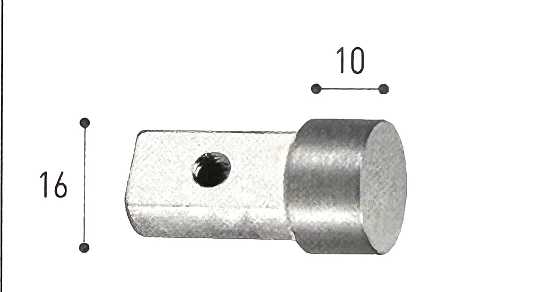 Scaglioni Palettino Vetro NO FORO tondo diametro 16mm art. CONSO