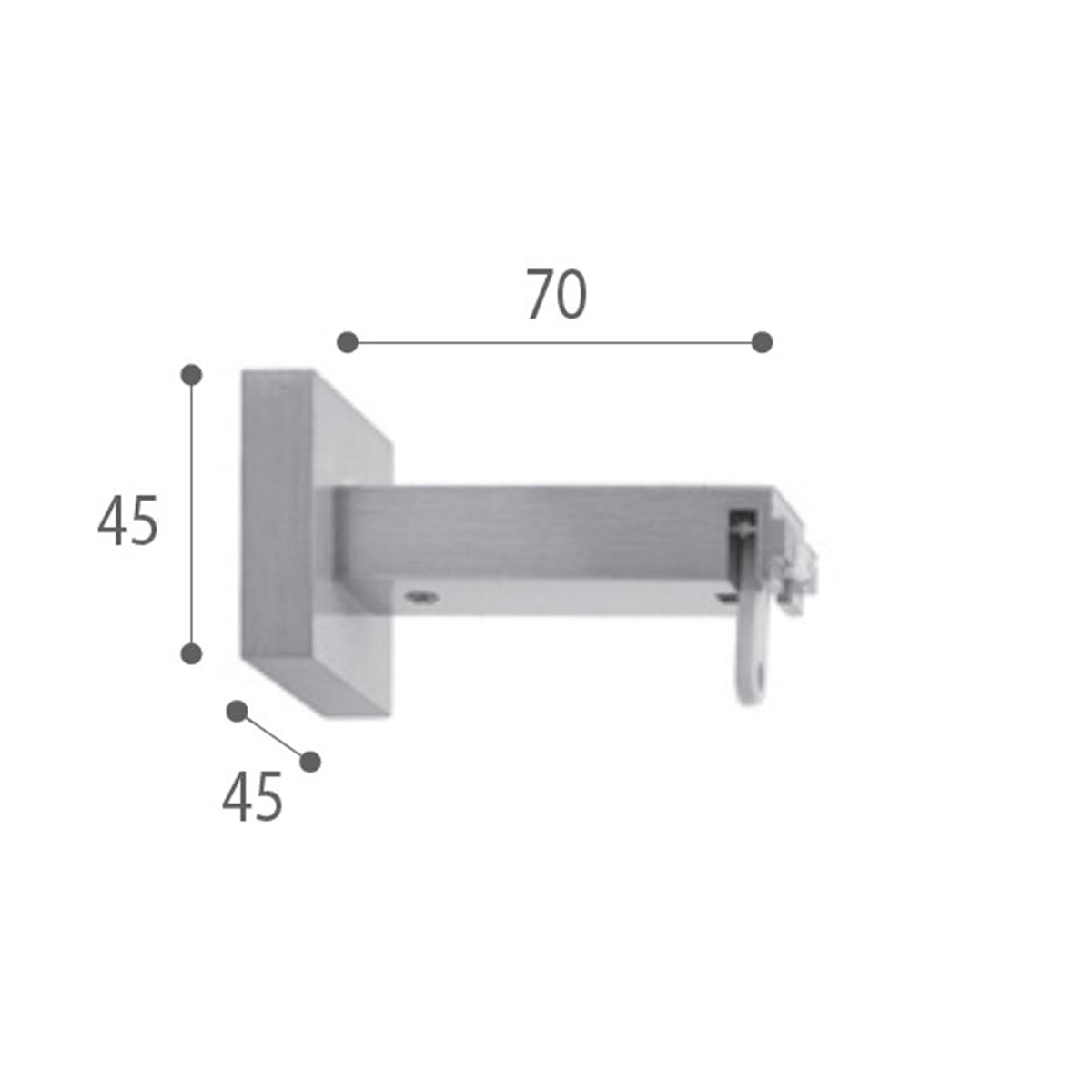 Scaglioni Binario alluminio per montaggio tende rettangolare 35 x 10 mm art. Amalia con sistema cripto
