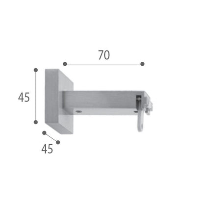 Scaglioni Binario alluminio per montaggio tende rettangolare 35 x 10 mm art. Amalia con sistema cripto
