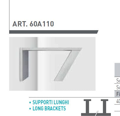 Scaglioni Binario alluminio per montaggio tende rettangolare 60 x 15 mm art. Casalia a montaggio inclinato