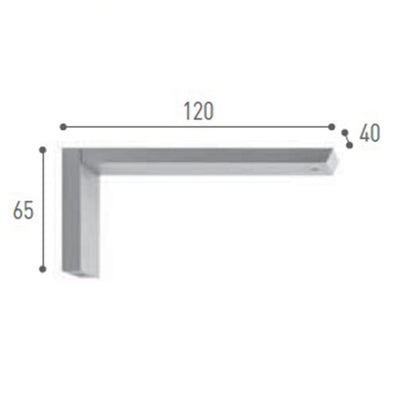 Scaglioni Binario alluminio per montaggio tende rettangolare 60 x 15 mm art. Casalia a montaggio inclinato
