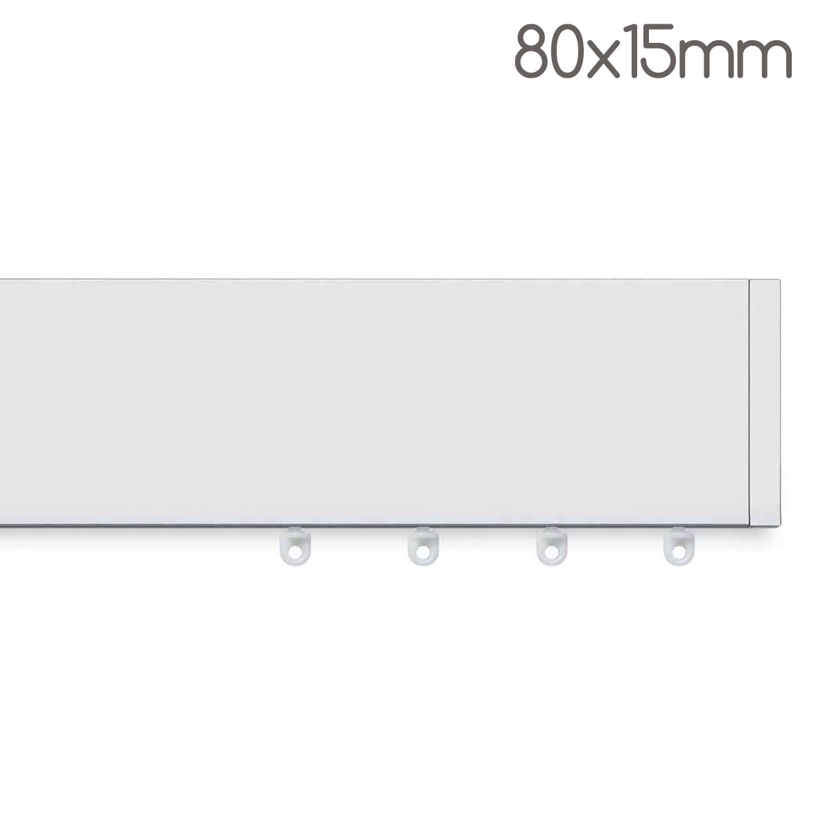Scaglioni Binario alluminio per montaggio tende rettangolare 80 x 15 mm art. CEO
