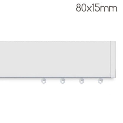 Scaglioni Binario alluminio per montaggio tende rettangolare 80 x 15 mm art. CEO