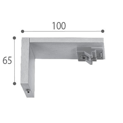 Scaglioni Binario alluminio per montaggio tende 23 x 16 mm art. MESENZIO con terminali con inserti SWAROVSKI