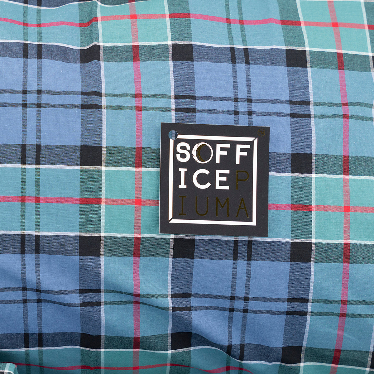 sofficepiuma tessitura randi completo letto lenzuolo copripiumino tartan quadri clan 30