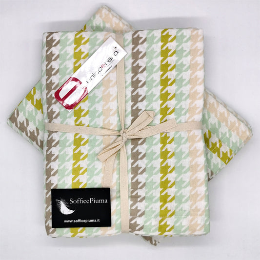 sofficepiuma tovaglia cotone london verde