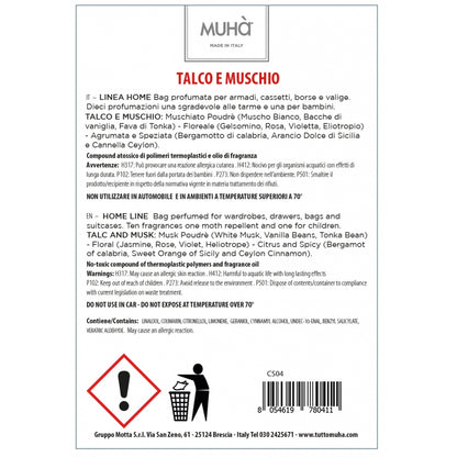 talco e muschio 2 borsettina profumata talco e muschio