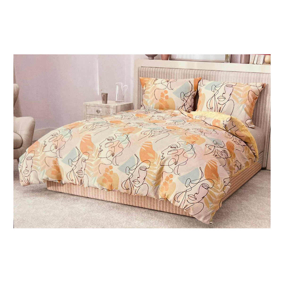 LE VIE DEL COTONE Parure Copripiumino in percalle di cotone MATRIMONIALE collezione Color Trend  art. EXOTIC