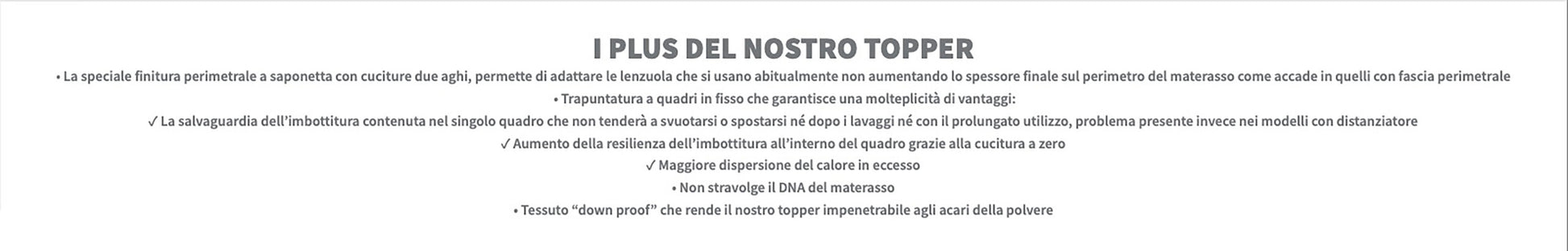 topper confort benessere caratteristiche qualita comfort confort materasso postura posturale 88