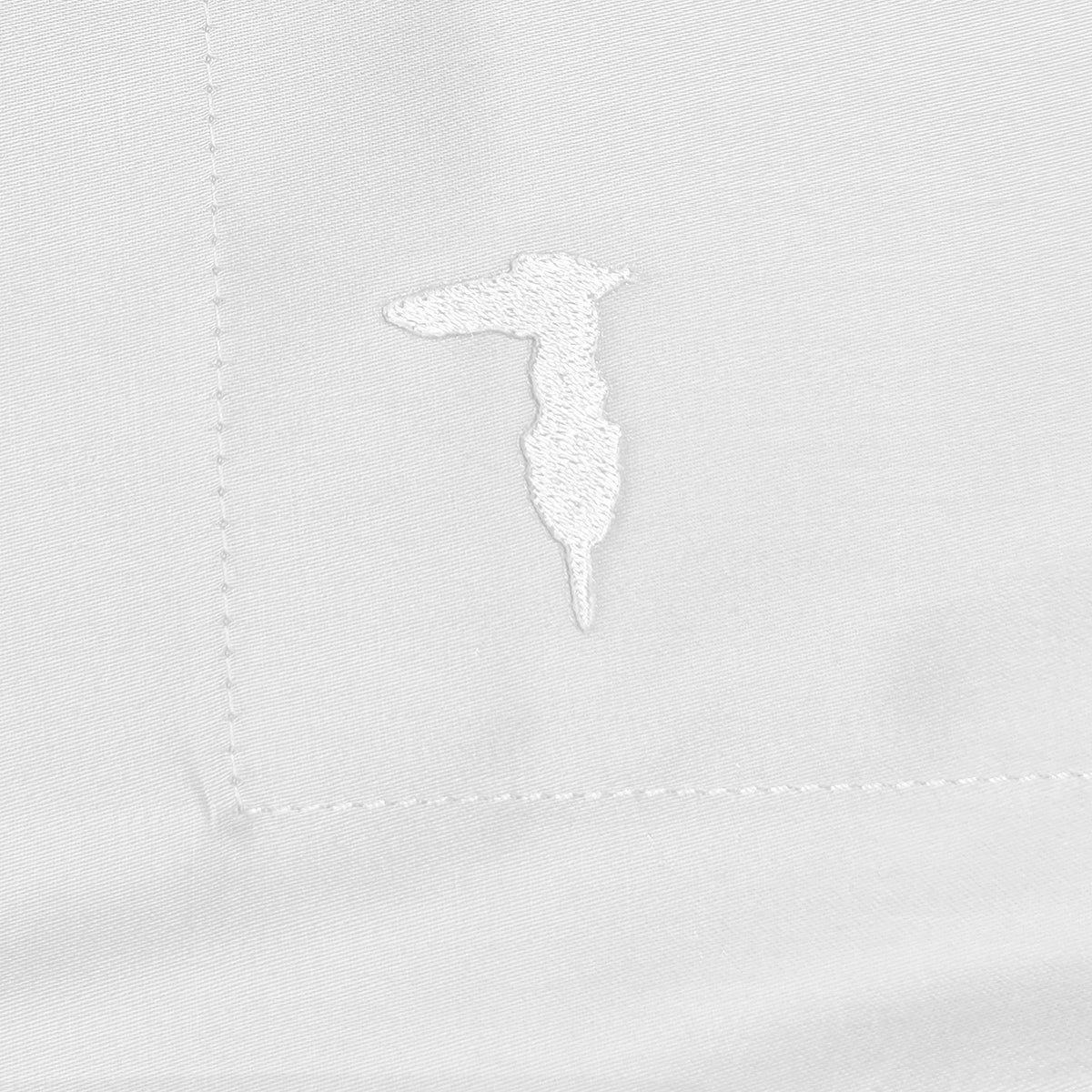 trussardi sabbia sofficepiuma logo dettaglio ricamo new line bianco